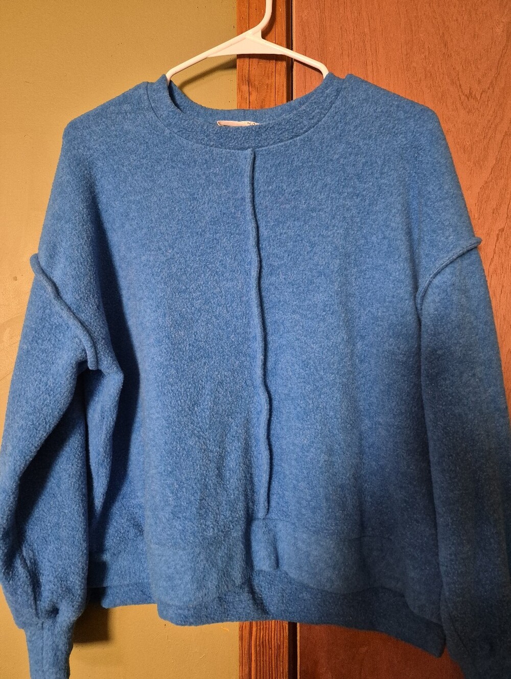 Zenana Cozy Blue Crew Neck Sweater
